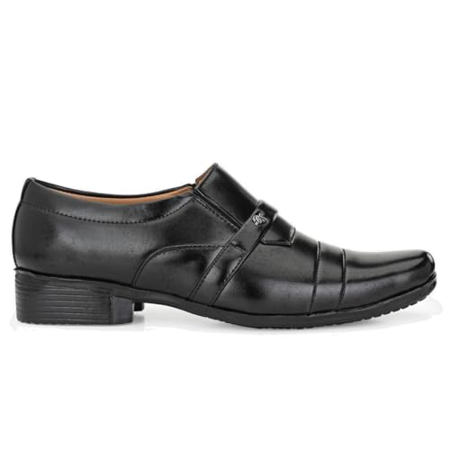 Image of Leatherkraft Round Toe Formal Slip-On Shoes