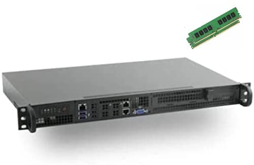 Supermicro Xeon D-1521 Mini 1U Rackmount, Front I/O,10GbE, IPMI, RS-SMX104C2N-FIO with Memory Installed (32GB RAM)