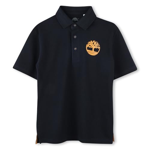 Image of Timberland Boys School Uniform Short Sleeve Pique Cotton Knit Polo Shirt, Kids Button Closure Premium Breathable Polo