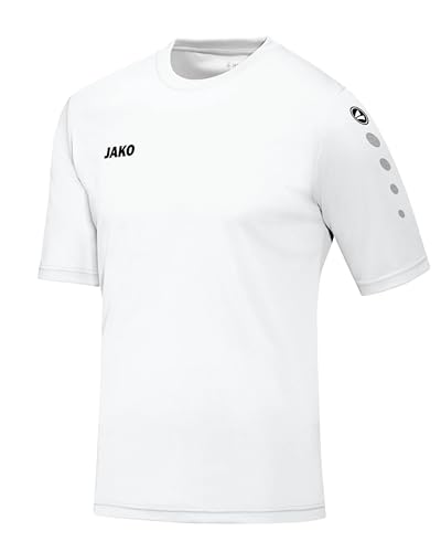 JAKO Unisex Kinder Team (Kurzarm) Fußballtrikots, Weiß, 164 EU