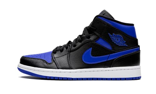 Scarpe sportive Nike Air Jordan 1 Mid, Scarpe da Basket Uomo, Black/Hyper Royal/White, 42 EU