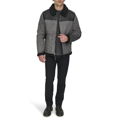 Levi's Men's Mixed Media Faux Shearling Jacket2