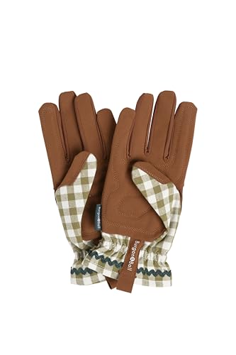 Burgon & Ball Colour Collection Gloves - Olive Check - Image 3