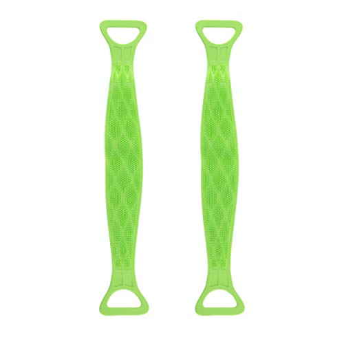 HEALLILY 2 Pcs Silicone Volta Purificador Esfoliante Corpo Longo para TrÃ¡s Massagem Escova Toalha d