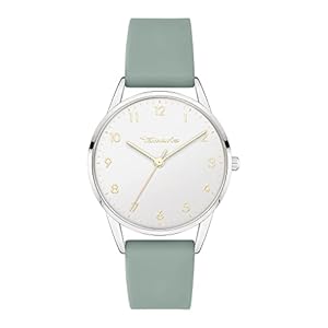Tamaris Dames analoog kwartshorloge met siliconen armband TT-0118-PQ, groen