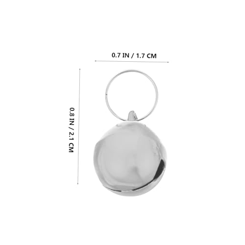 iplusmile 6 Stück Zubehör für Haustierglocken Welpe Glocke Hundekragen Charme kleine Hundeglocken Haustier kleine Glocken Haustierklingel selber machen Metall Silver