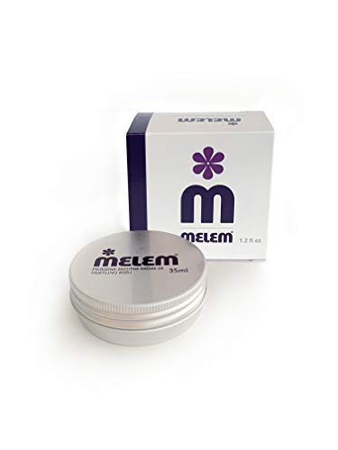 Melem Skin and Lip Balm Large Tin (1.2 oz.), Moisturizes and Soothes, European Formula with Lanolin and Beeswax