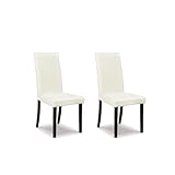 Ashley Furniture Signature Design - Kimonte Dining Room Chair - High Back - Contemporary - Set of 2 - Ivory