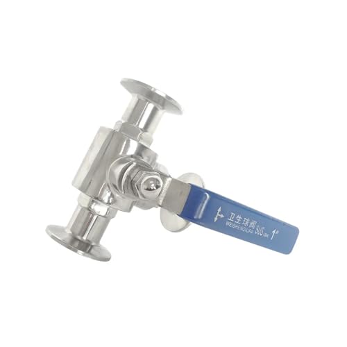 Robinet à bille sanitaire en inox 304 durable pour brassage de bière maison T-Port 25mm