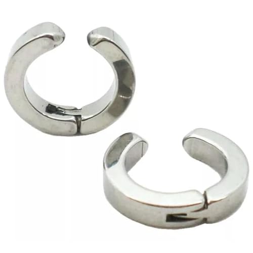 Brincos de Pressão Masculinos de Aço Inoxidável Únicos Exclusivos e Bonitos para Orelha Par eTizzaSh