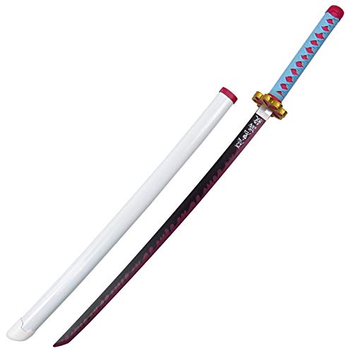 甘露寺蜜璃 かんろじみつり 木製 日輪刀 模造刀 模擬刀 刀 剣 武器 道具 コスプレグッズ (ベルトなし, 甘露寺蜜璃)