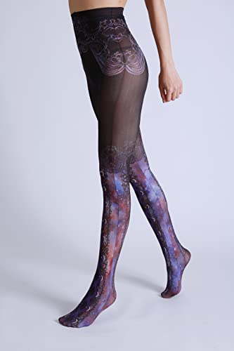 Image of Sahabowi Women Tights, Sheer High Waist Pantyhose, Vintage Control Top Stockings, Siwa 4