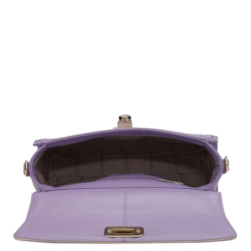 Image of Da Milano Leather Satchel Bag for Women - Purple