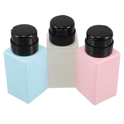 FOYTOKI フェイシャルトナーディスペンサーボトル 3個パック 220ml プッシュダウンポンプボトル ネイルポリッシュリムーバー用