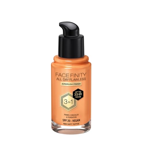 Image of Max Factor Facefinity All Day Flawless 3-in-1 Foundation - N84 Soft Toffee, 30ml