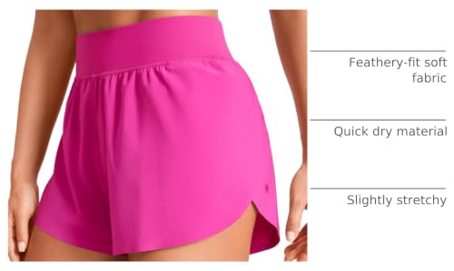 Image of CRZ YOGA High Waisted Split Running Shorts 3 inch | Mesh Liner, Quick Dry, Lightweight, for Women