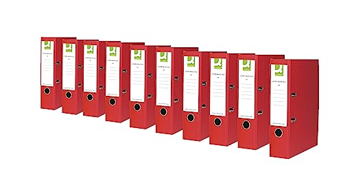 Q-Connect Lever Arch File Paperback Foolscap Red (Pack of 10) KF20031