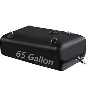 Rodelna Water Storage Bladder, Water Tank 65 Gallon Foldable Portable Water Storage, Large Water Storage Containers with 3/4″ PVC Spigot and Overflow Kit for Camping, Garden, Emergency Water Storage