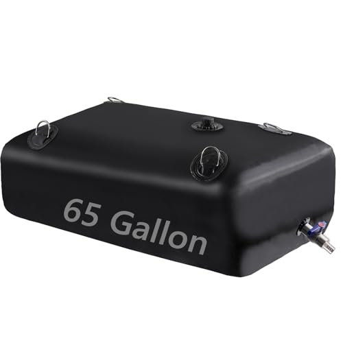 Rodelna Water Storage Bladder, Water Tank 65 Gallon Foldable Portable Water Storage, Large Water Storage Containers with 3/4' PVC Spigot and Overflow Kit for Camping, Garden, Emergency Water Storage