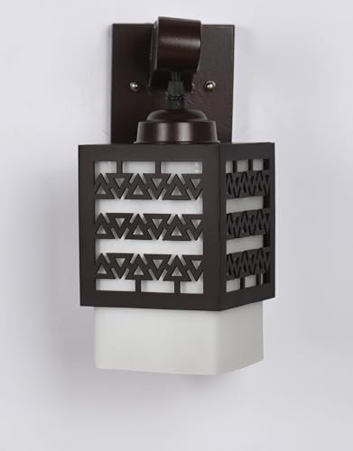 Image of BENE Fontana Wooden Indoor Modern Wall Light, E-27 Base Wall Lamp for Home Decor - Living Room, Bedroom, Dining, Hallway, Staircase, 11 cm (Wood, Pack of 2)