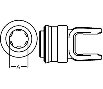 Tractor Yoke SpLined 1 3/8