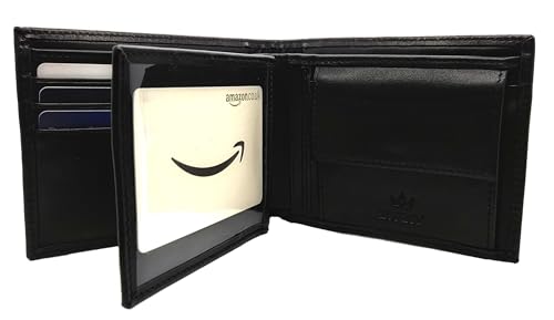 Zofiny Nappa Leather Bifold Wallet with Coin Pocket for Men - 2 Spacious Cash Compartments, 11 Card Slots with RFID protection, Driving Licence Window, High-end Finish