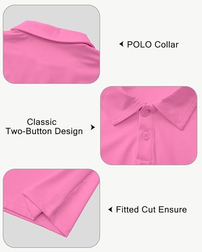Image of MIVEI Kids' Performance School Uniform Polo Shirt Breathable UPF50+ | Youth Boys Girls Short Sleeve Golf Collared Shirts Grid Dry Fit Wrinkle Free Stretch Lightweight Cool Athletic Button Dress