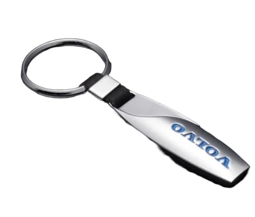 PSL Porte-clés en métal chromé compatible avec les voitures Volvo