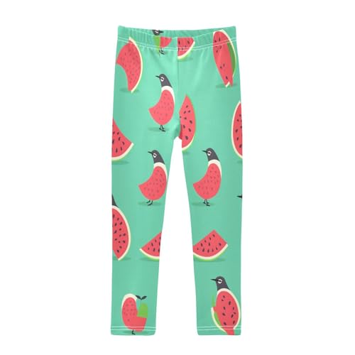 Toddler Girls Leggings Printed Yoga Pants Leggings Watermelon Bird for Kids