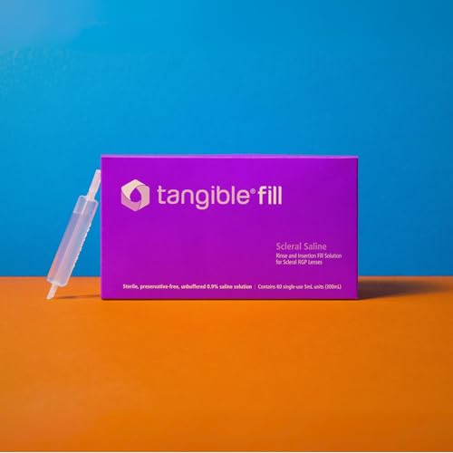 Tangible Fill Saline Solution for Scleral & Rigid Gas Permeable Contact Lenses, Single-Use, 5mL (Pack of 60)