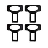 Auto Zubehör - Dummy Schnalle für Beifahrersitze bei Transport von Gegenständen - Passend für die meisten Fahrzeuge - 4 Stück - robuster Kunststoff (Schwarz)