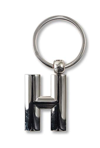 IF IF Metal Letter Keyring Personalised Alphabet Letters - Silver - H Keyring 7 cm; Silver