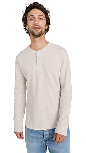 Vince Men's Sun Faded Thermal Long Sleeve Henley