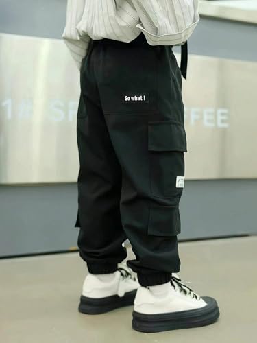 Image of TAGAS Boys Boys Side Pocket Cargo Pant || Cargo Pants|| Regular Slim Cargo for Kids ||Relaxed Trouser ||Pant for Boys ||Boy Loose Comfortable Cargo ||Boys Joggers||