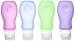 iNeibo Silicone Travel Bottles--【TSA Airline Carry-On Approved】 - Squeezable & Refillable Travel Containers For Shampoo, Conditioner, Lotion, Toiletries (4, 2oz)