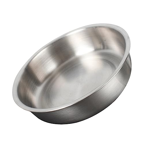 Cabilock 2 Piezas De Placa De Acero Inoxidable Plato De Sashimi Plato Redondo Para Comida Plato Para Servir Bandeja Redonda Para Frutas Plato Hondo De Cocina Platos Para Aperitivos