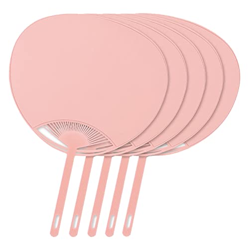 新日本カレンダー うちわ 実用うちわ ピンク 5本セット 7141