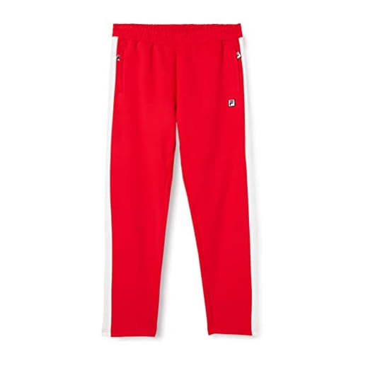 FILA Herr Settanta Track Pants, True Red-Blanc De Blanc, S