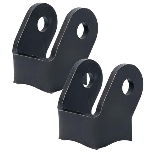 2 Pcs Shock Bracket Heavy-Duty Shock Absorber Black Curved Design for Off-Road Trailers (Bending Shock mounts)