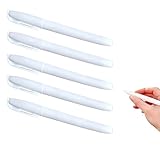 Nurila Kreidestifte für Tafel Abwaschbar, 5 Stk Weiß Kreidestifte Abwaschbar, Whiteboard Marker Fenstermalstifte Fensterstifte Tafelstifte Metall, Keramik für Erwachsene