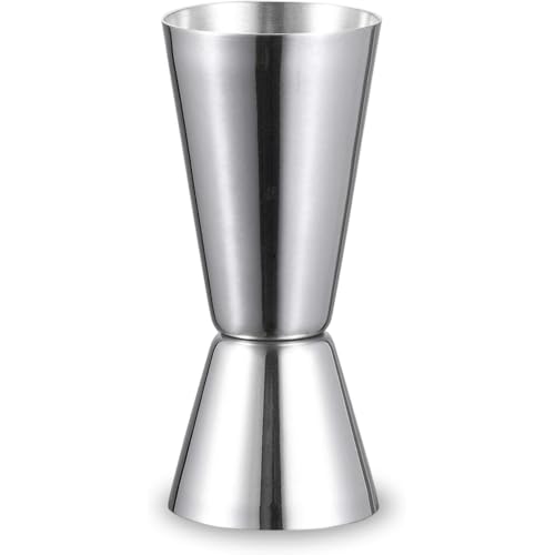 Dosador de Bebidas Duplo Premium Aço Inox 25ml/50ml – Jigger Profissional para Drinks, Ideal para Gin, Whisky e Caipirinha, Medidor Preciso, Design Elegante, Durável e Fácil de Limpar para Bar e Casa