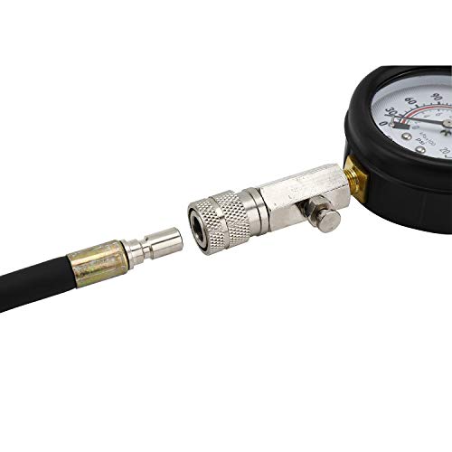 FreeTec Kompressionstester KFZ Kompressionsprüfer 0-20 bar oder 0-300 psi Verdichtungsmesser