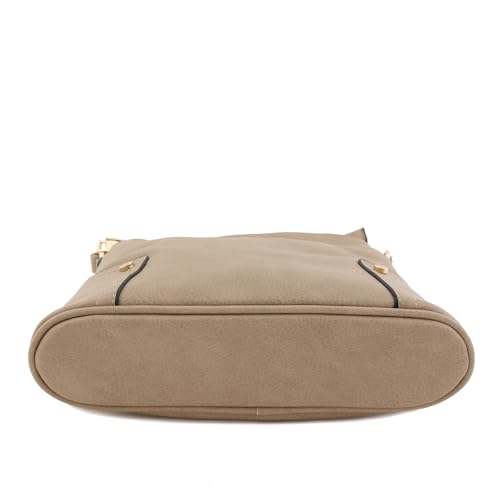 Image of ALYSSA Triple Zip Pocket Large Crossbody Bag
