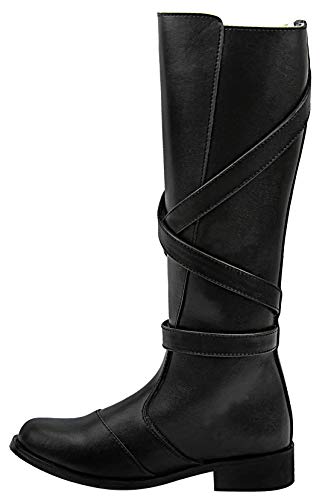 Men's Man Gardena Fashion Stylish Motorcycle Riding Leather Tall Knee High Boots Black4