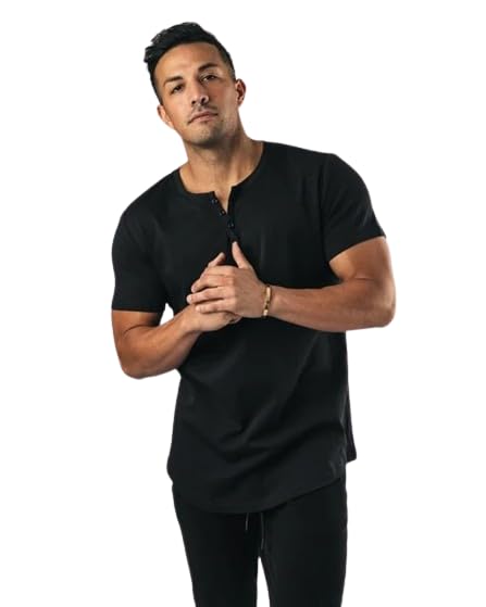 Image of Men's Fashion Henley Neck Half Sleeve T-Shirts