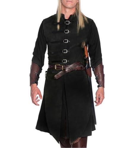 SUNGDOGIN Unisex Sleeveless Medieval Gothic Tailcoat Jacket Steampunk Victorian Cosplay Halloween Costume
