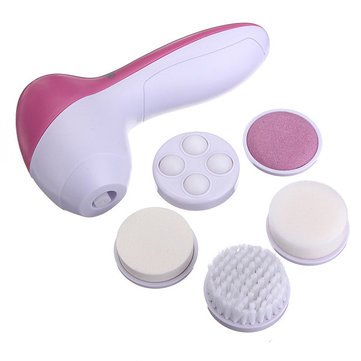 Inditradition 5 In 1 Electric Facial Face Cleansing Brush Set Multifunction Massage Skin Care