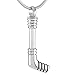 N-B Joyería de cremación de Acero Inoxidable Collares Pendientes Hockey Stick Charm Recipientes de cremación para Mascotas Colgante Unisex