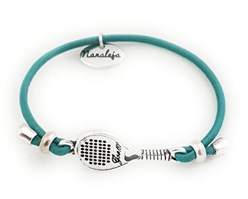 Pulsera raqueta padel - Nanaleja - pulseras de gomas - pulsera pala padel - regalos originales de padel - pulsera raqueta padel mujer - pulsera mujer padel accesorios