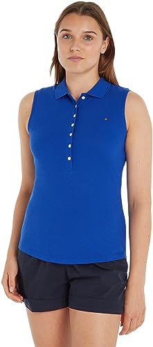 Polo Tommy Hilfiger femme manches courtes en coton bio ajusté